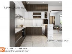 Tủ bếp MDF melamine